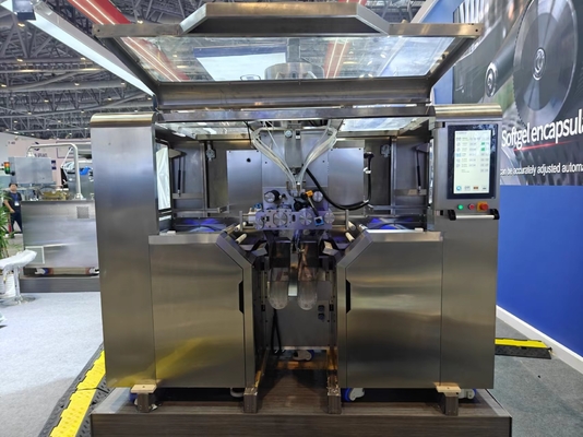 ≤ 0,1% tasa de rechazo de cápsulas Máquina de cápsulas blandas de sexta generación con 16 sumideros de cada lado