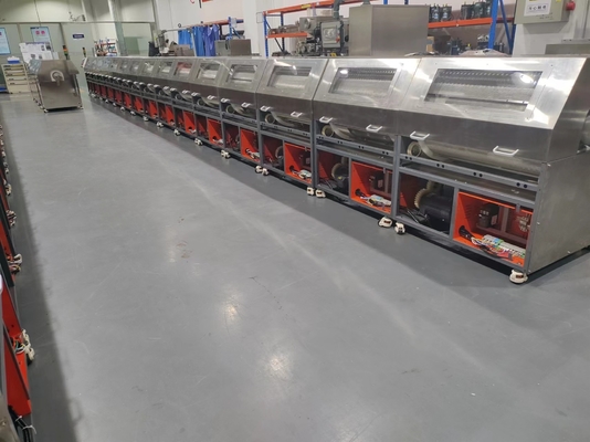 Control de pantalla táctil PLC Jaula rotativa Unidad de tumbler cápsula blanda con cuatro jaulas tumbler de 50 kg