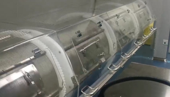 Secador de jaula rotativo de 50 kg / secador de cápsulas blandas con control táctil PLC y soplador de jaula de tumbler